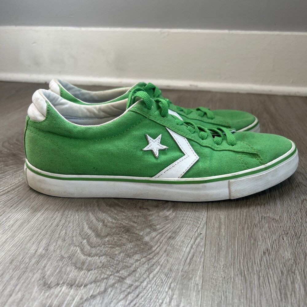 Converse John Varvatos Star Player Ox Shoes Mens 9.5 Low Green Canvas Sneakers